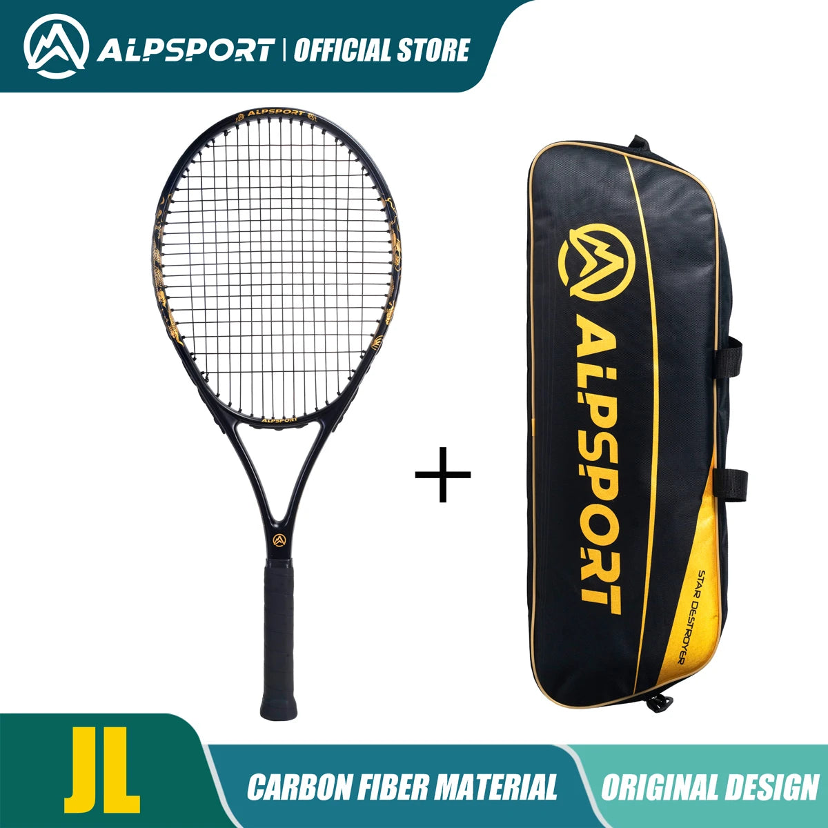 ALPSPORT JL Carbon Fiber Tennis Racket For Students