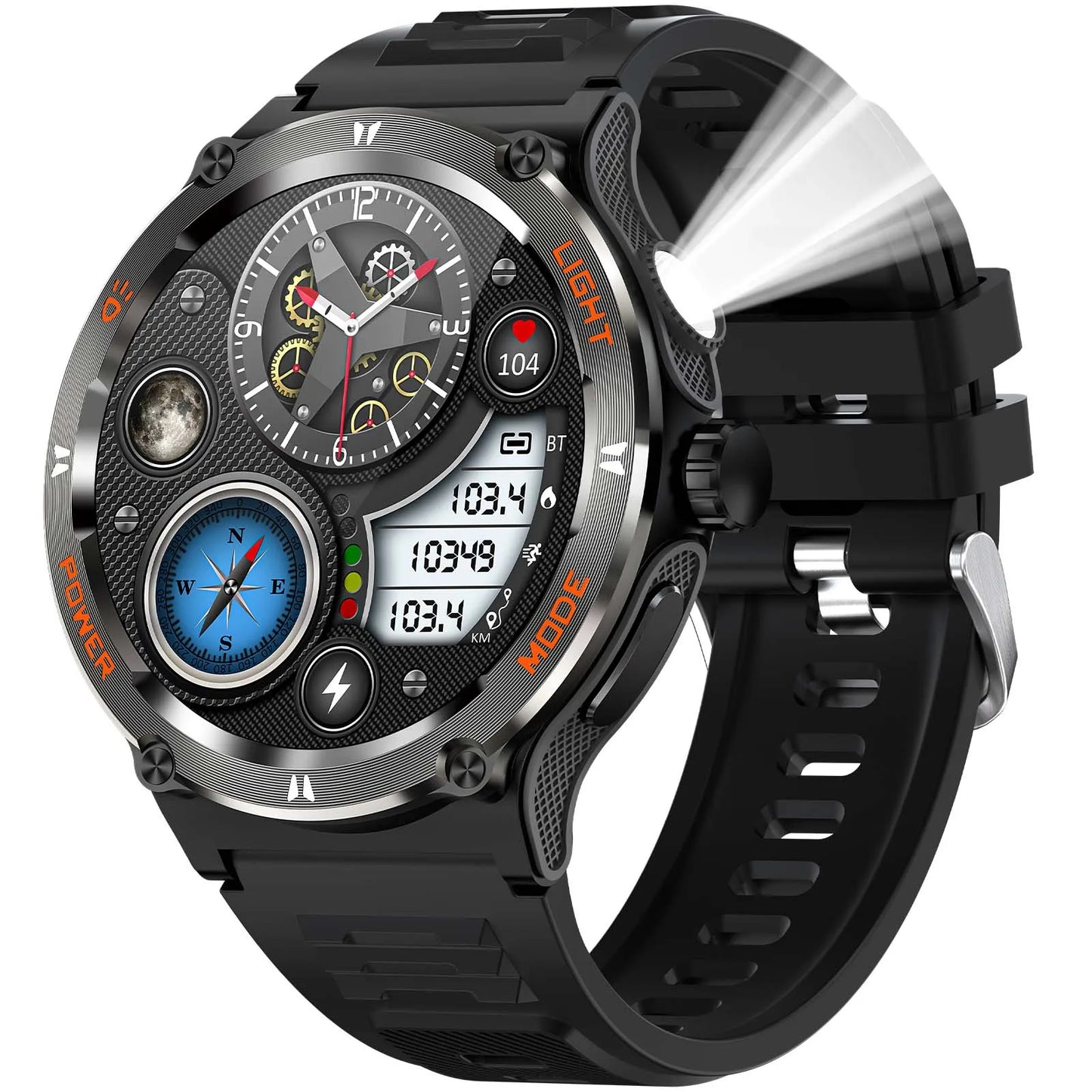 EIGIIS Smart Watch 3ATM Waterproof Heart Rate Bluetooth Call