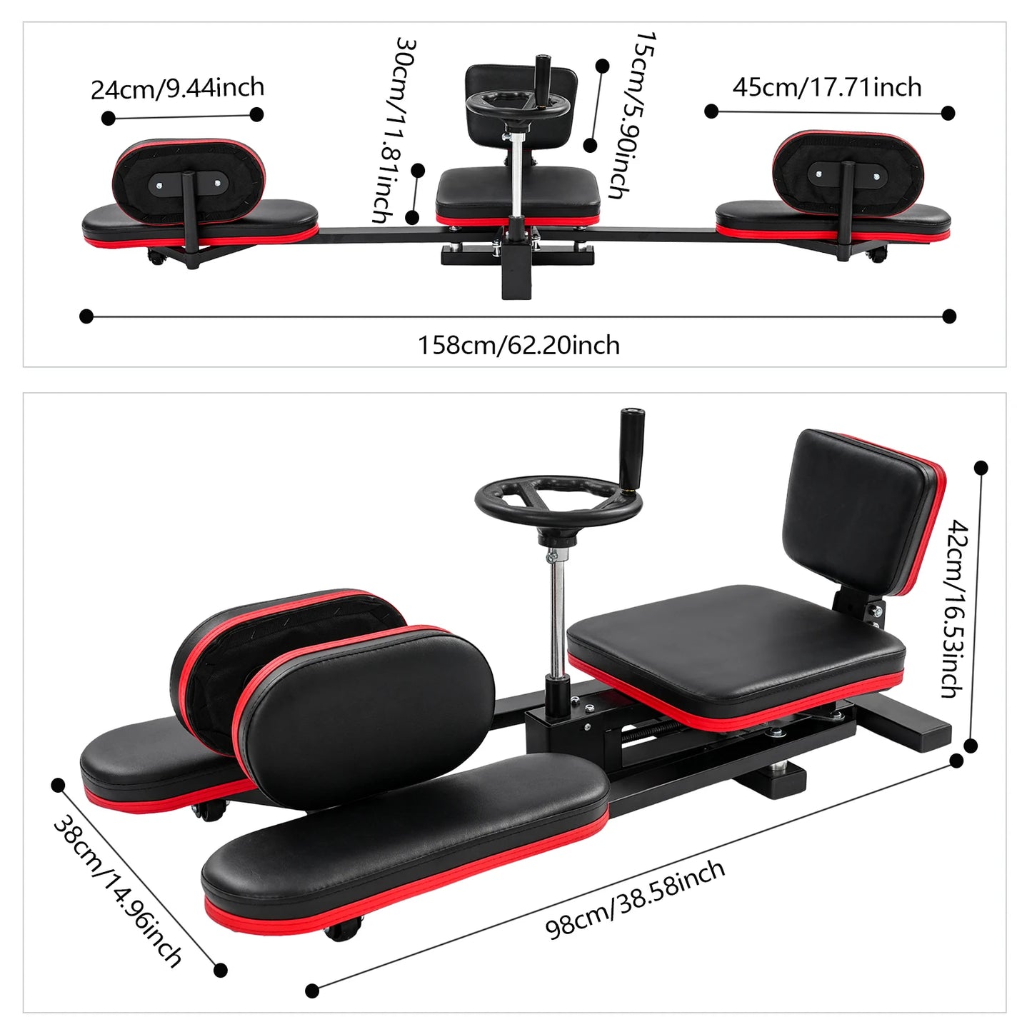 Leg Stretcher Training Machine 180 Degree Adjustable Fitness Trainer 120kg
