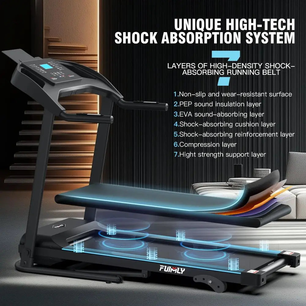 YTYIN Folding Treadmill 3.5HP with Incline, 400 lb Capacity