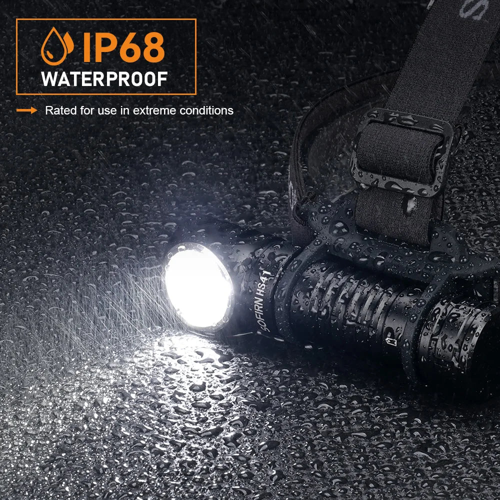 Sofirn HS41 Headlamp 4000 Lumen USB C Rechargeable SST20 LED
