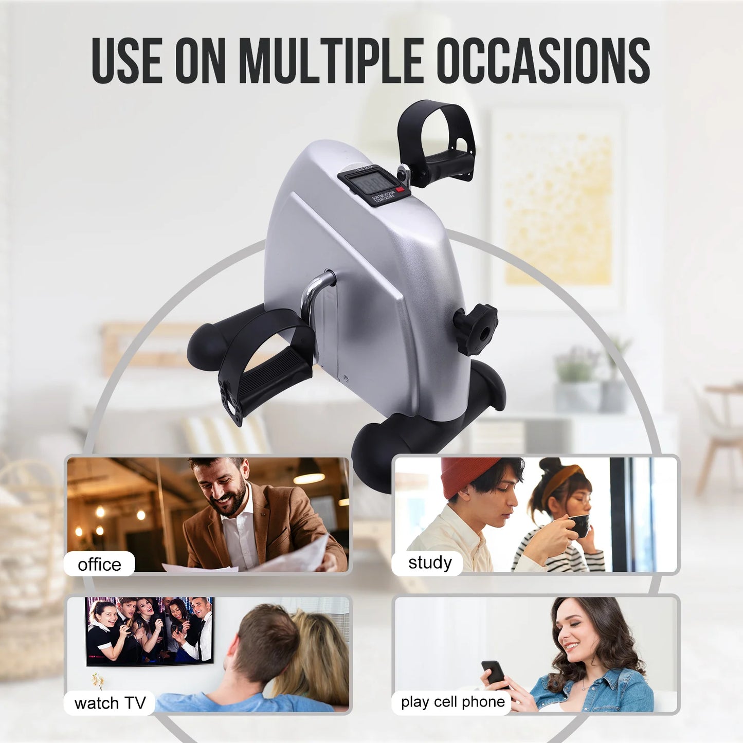 NON Mini Pedal Exercise Bike Under Desk Portable Fitness Trainer