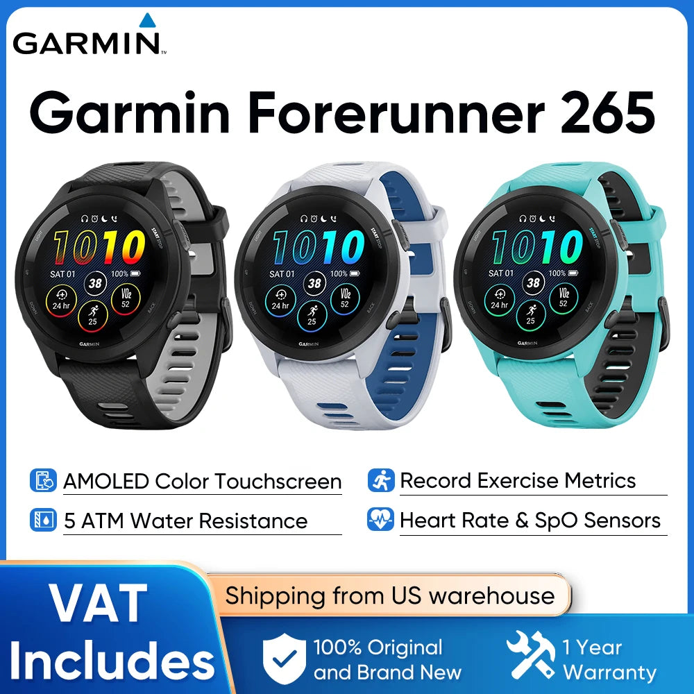 Garmin Forerunner 265 GPS Smartwatch