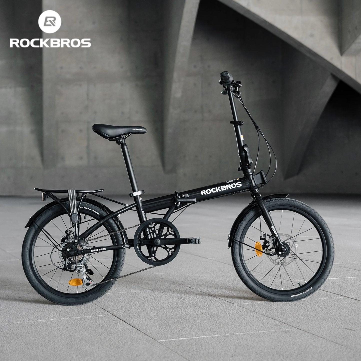 Rockbros Folding Bike Carbon Steel Frame 7 Speed Disc Brake