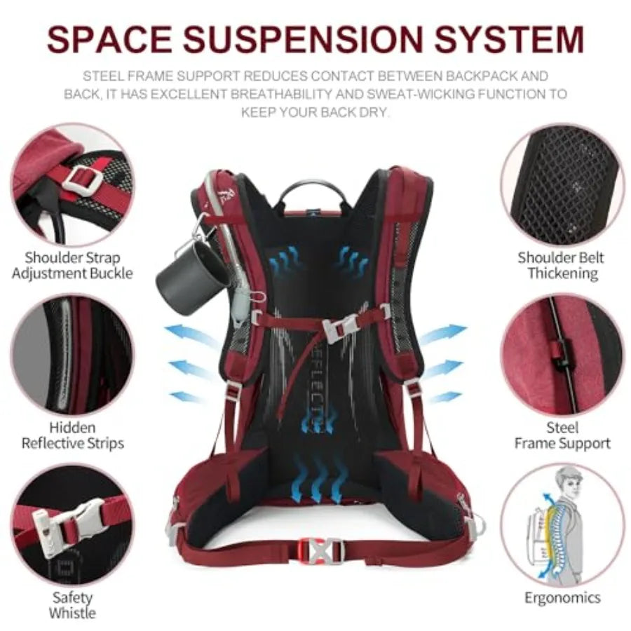 Waterproof Hiking Backpack For Travel And Camping Lightweight Daypack