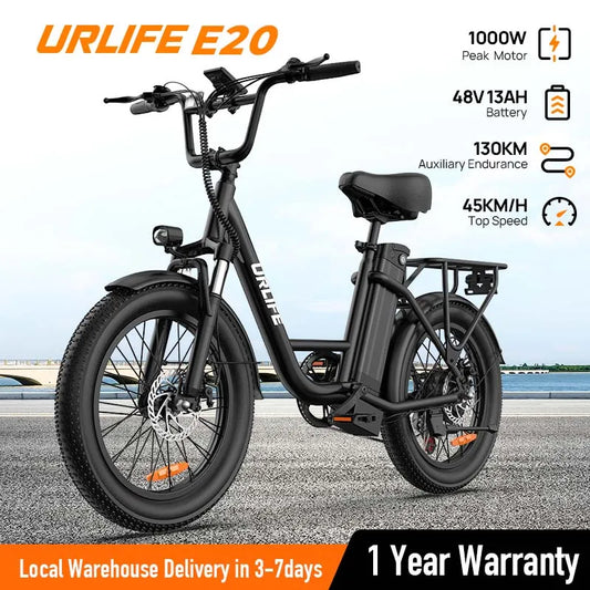 URLIFE E20 1000W Electric Fat Tire Bike