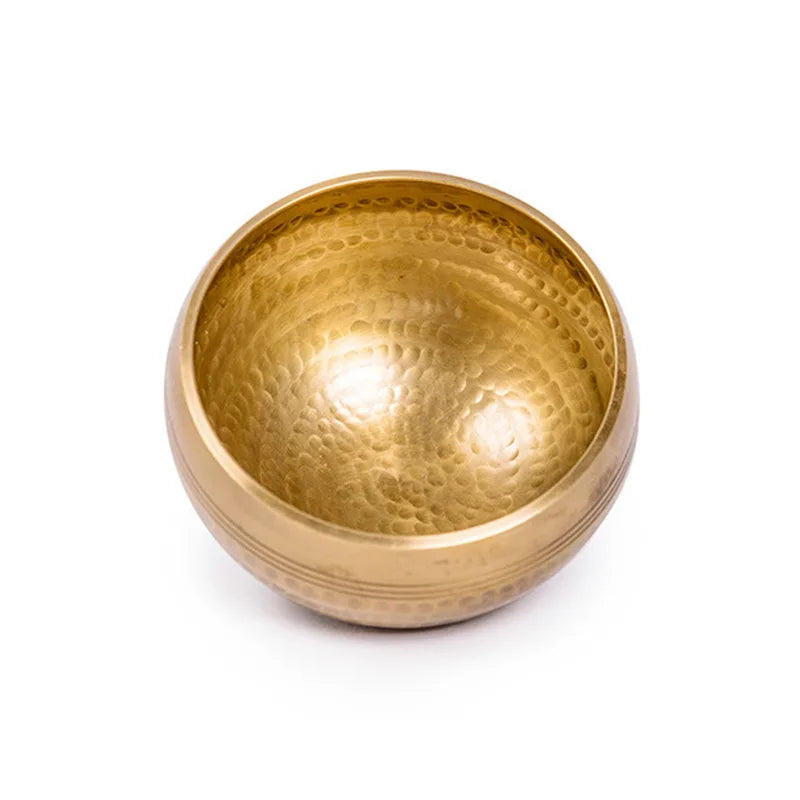 NONED Tibetan Brass Singing Bowl for Sanskrit Yoga Meditation and Healing