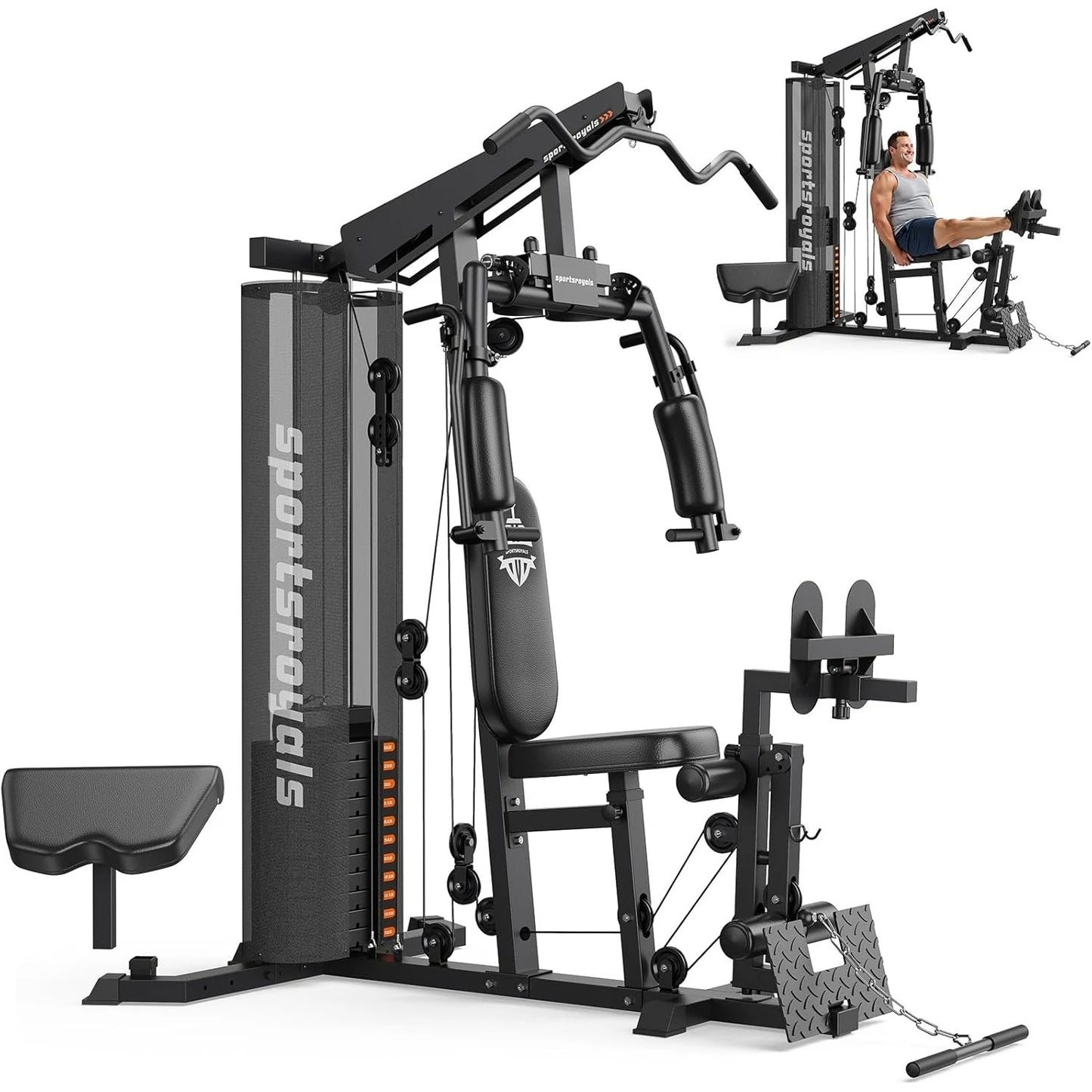 FED Fitness Home Gym With Pulley System And 150LBS Stack