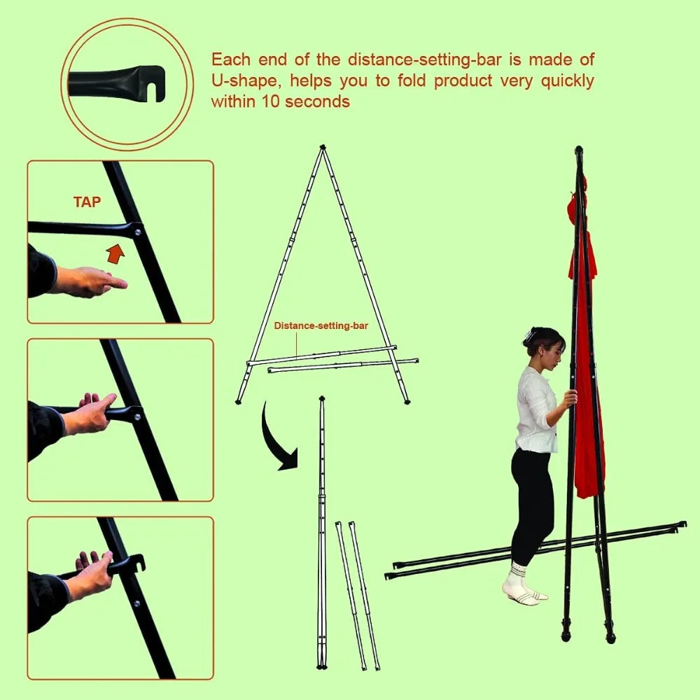 Foldable Aerial Yoga Swing Stand Frame Durable For Home Use