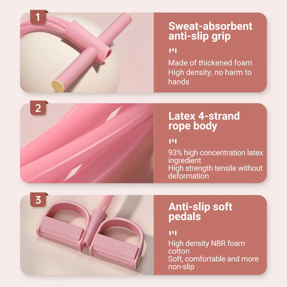Six Tube Resistance Band Set For Full Body Gym Workouts
