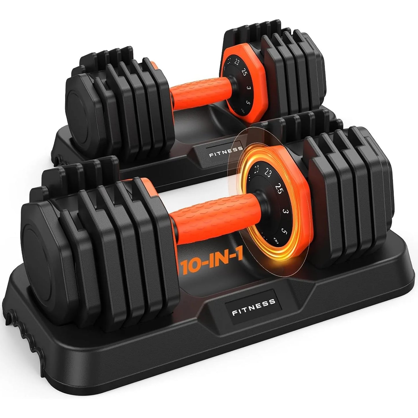 FED Fitness Adjustable Dumbbells Set With Storage Box