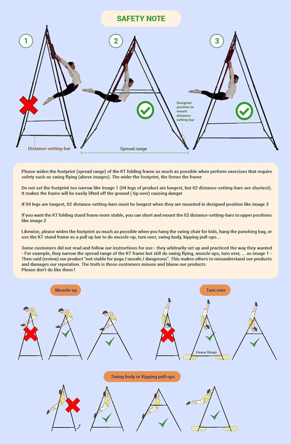 Foldable Aerial Yoga Swing Stand Frame Durable For Home Use