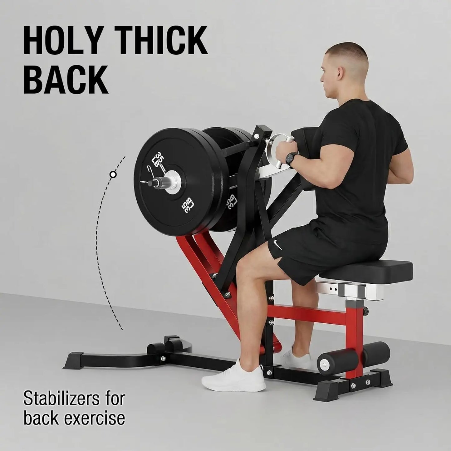Plate Loaded Seated Row Machine With Independent Arms 400lb Capacity