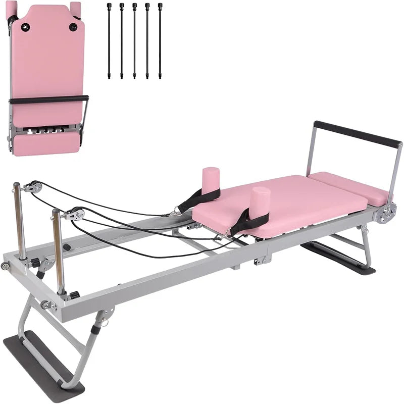 Pilates Reformer Machine Foldable for Home Gym Exercise