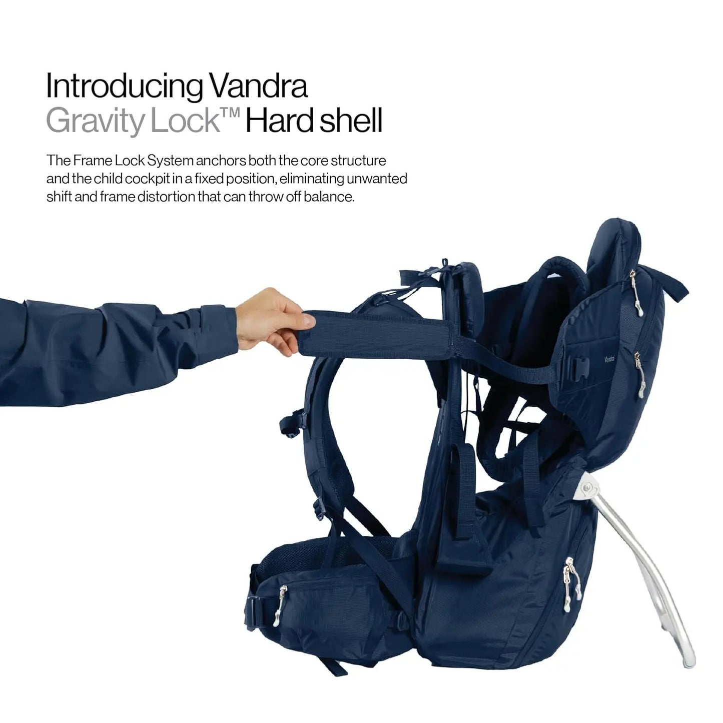 Baby Hiking Carrier With Gravity Lock Hard Shell Frame Sunshade
