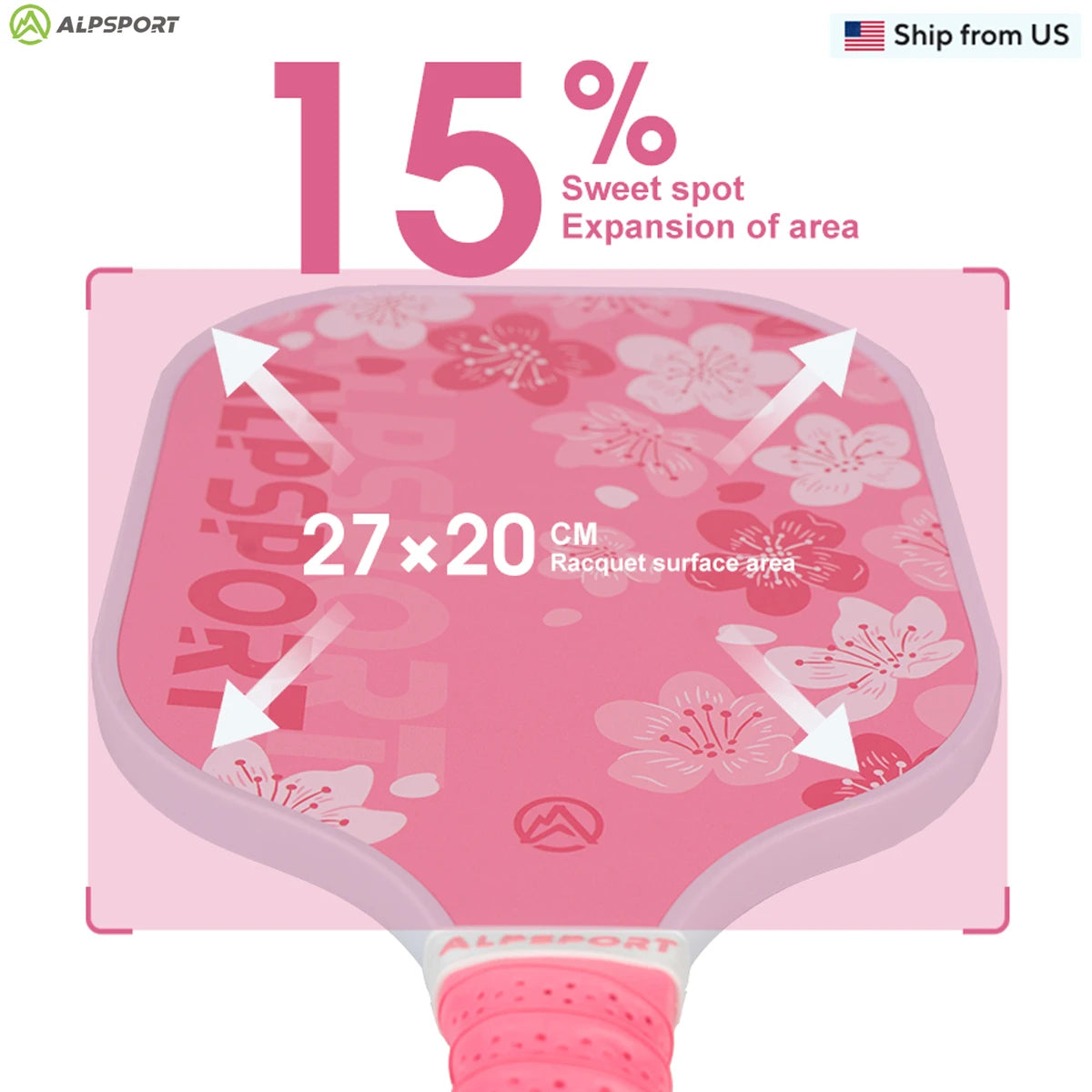 ALPSPORT Sakura USAPA Pickleball Paddle T700 With Two Free Balls