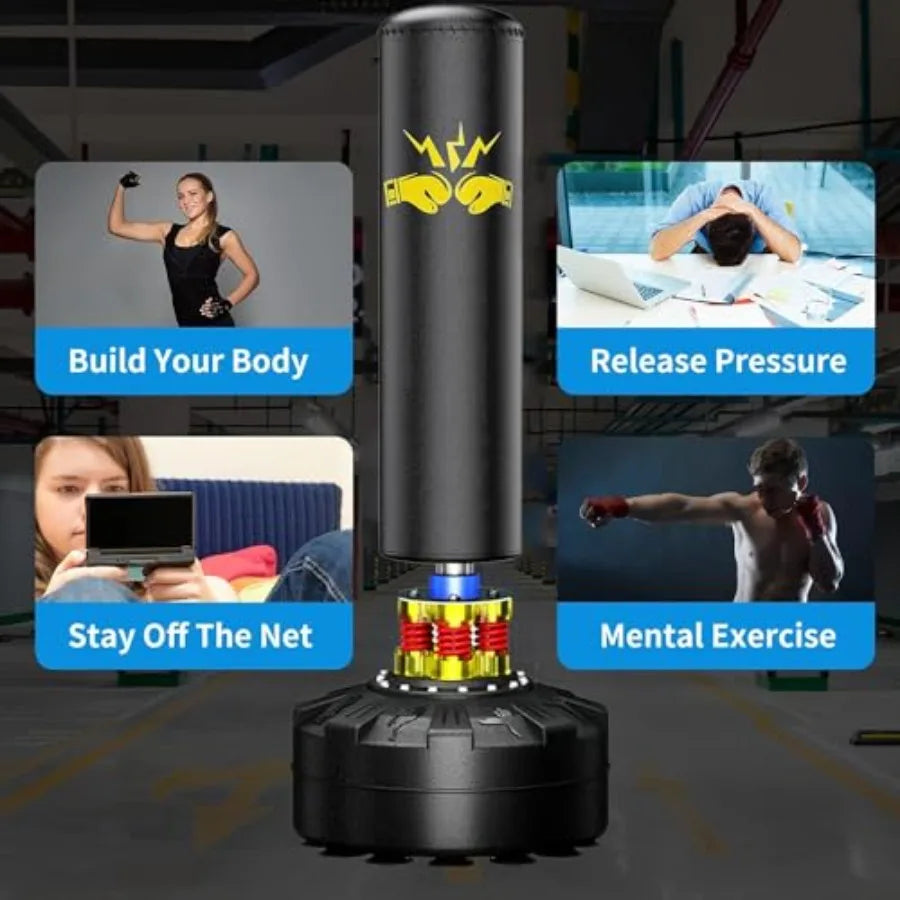 XMSJ Freestanding Punching Bag With Stand For Boxing Training
