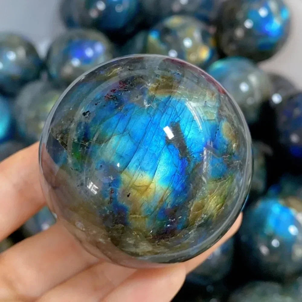 CrystalHola Labradorite Sphere Healing Crystal Decor for Home