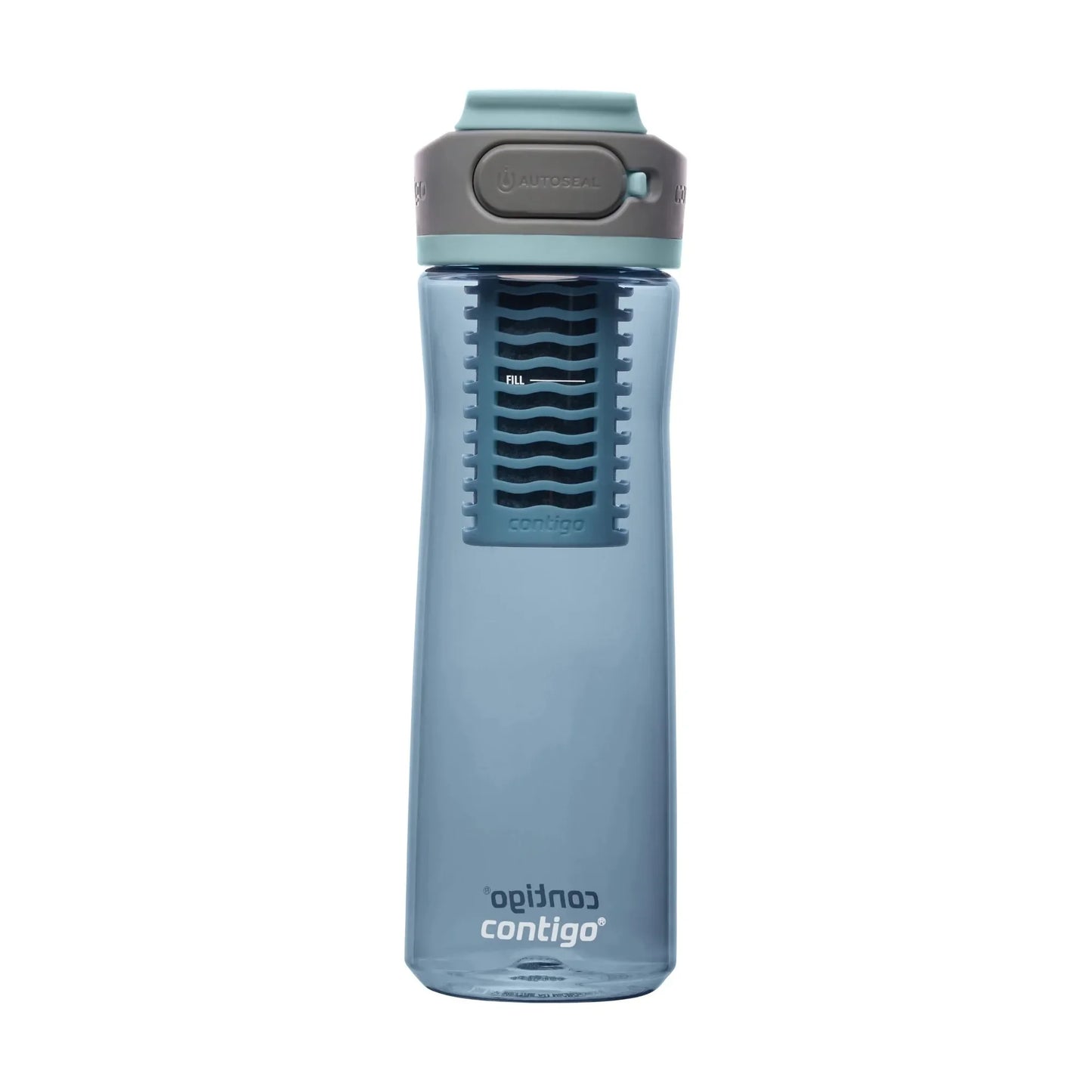 Filtered Water Bottle With Integrated Handle And Cap