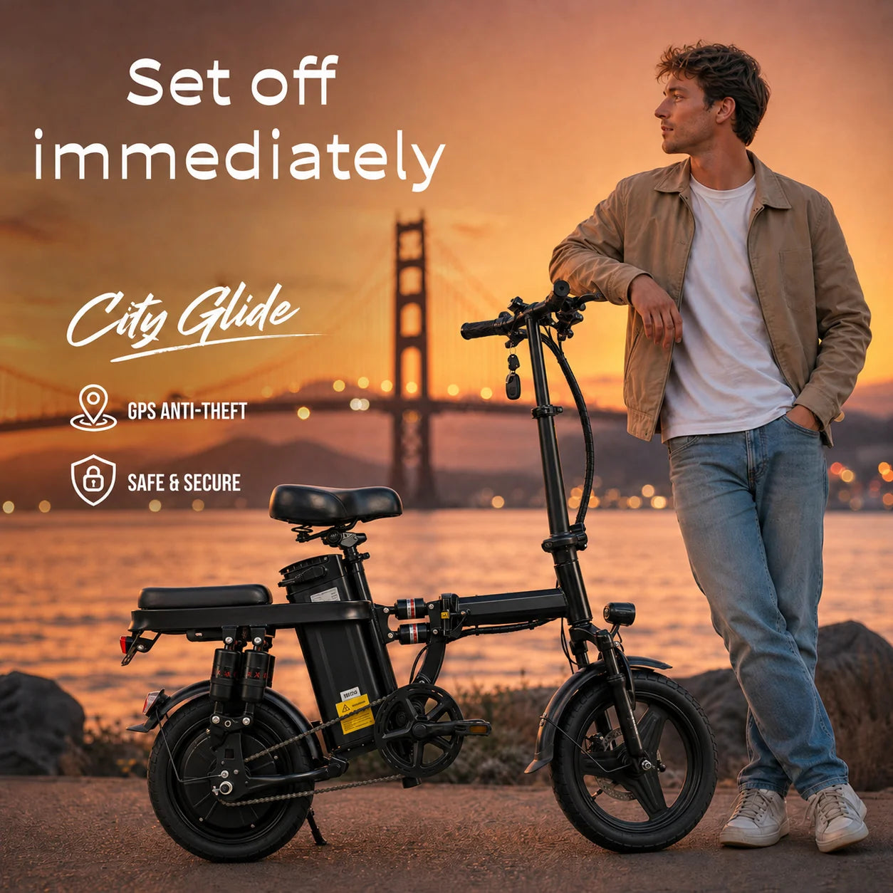 Foldable Electric Bicycle For Adults With 500W Motor 48V Battery