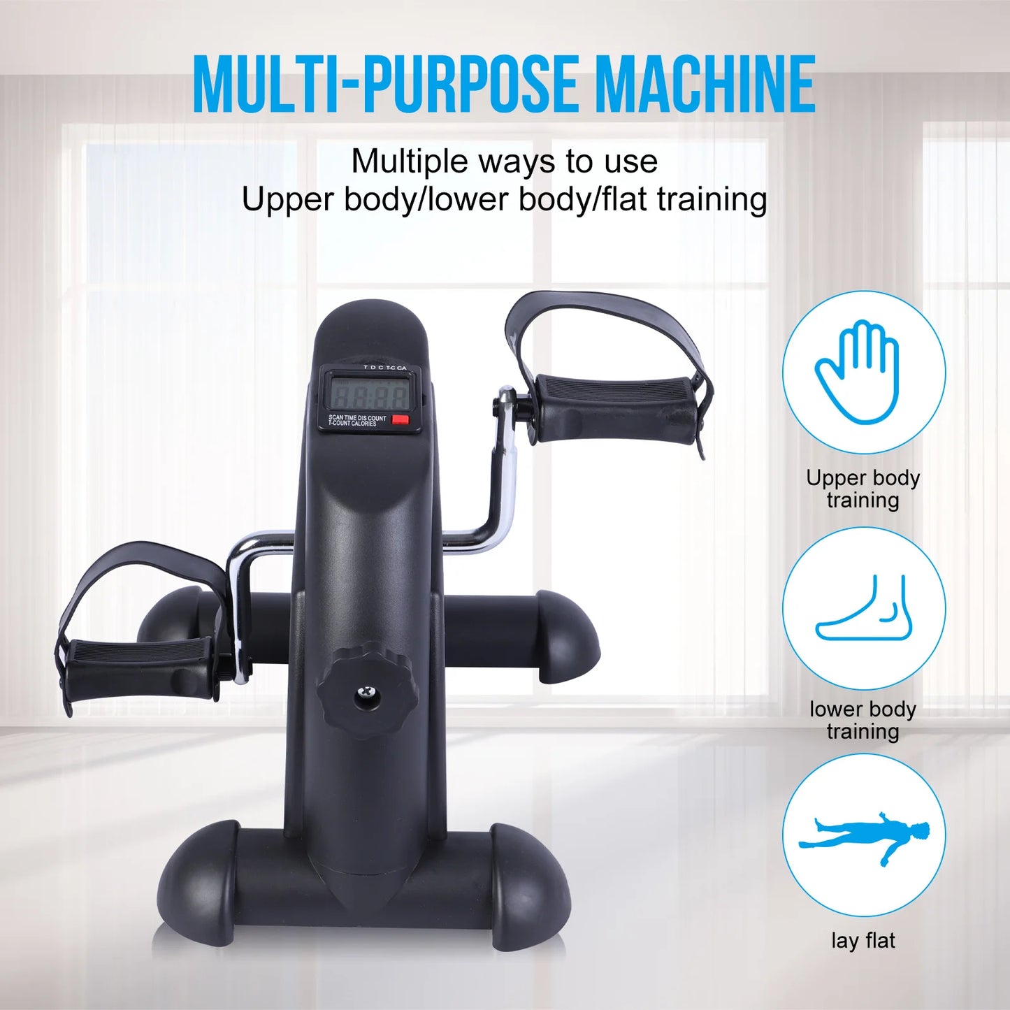 Stepper Exercise Bike with LCD Screen Foot Pedal Trainer