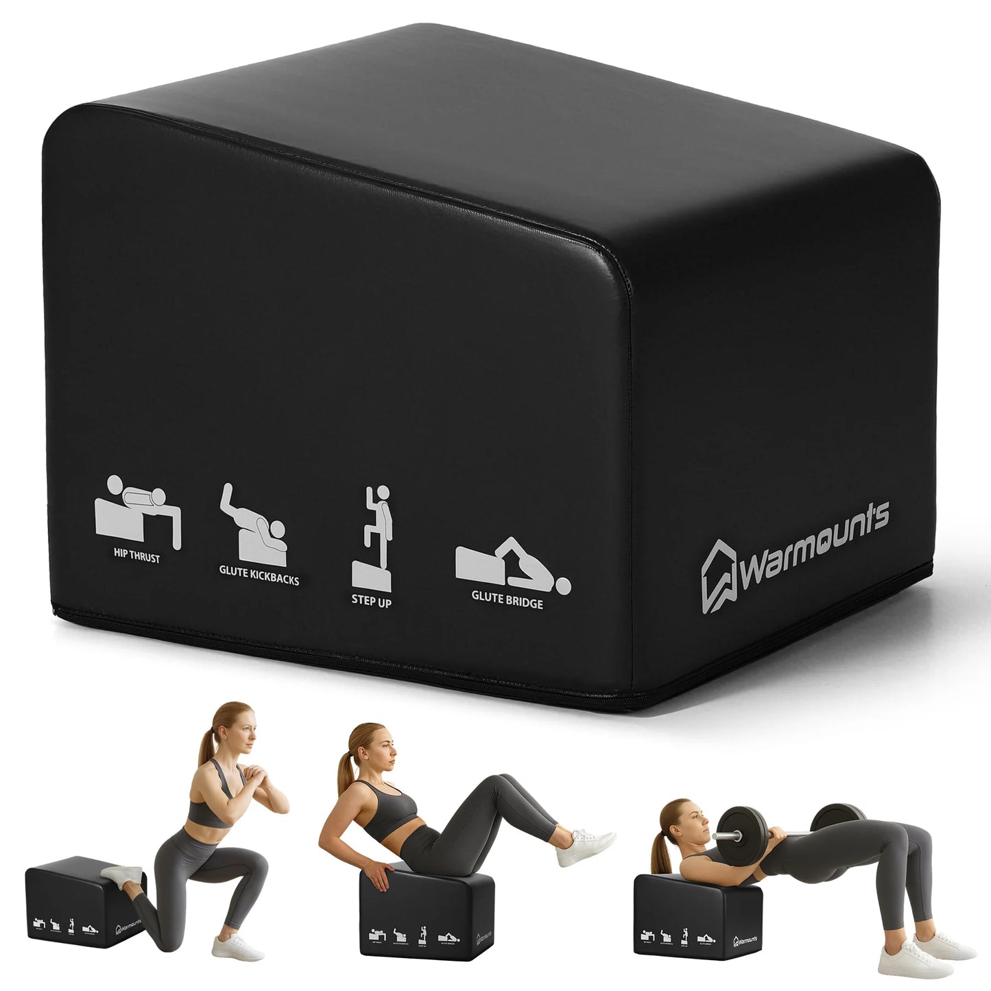 Warmounts Hip Thrust Box For Home Gym Strength Training