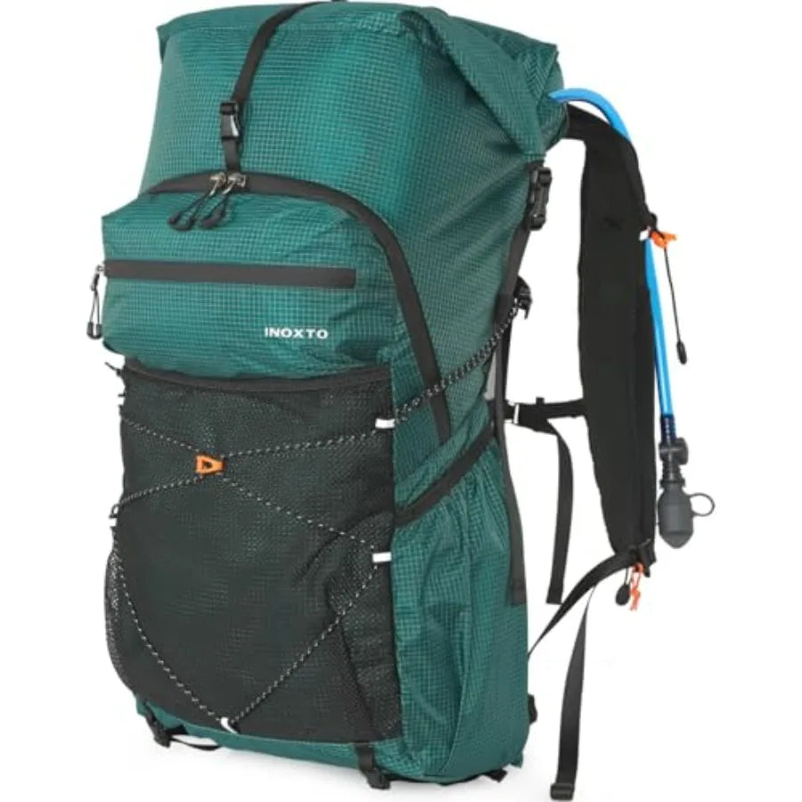Lightweight 30L Hiking Backpack Waterproof With 3L Water Bladder Rain Cover