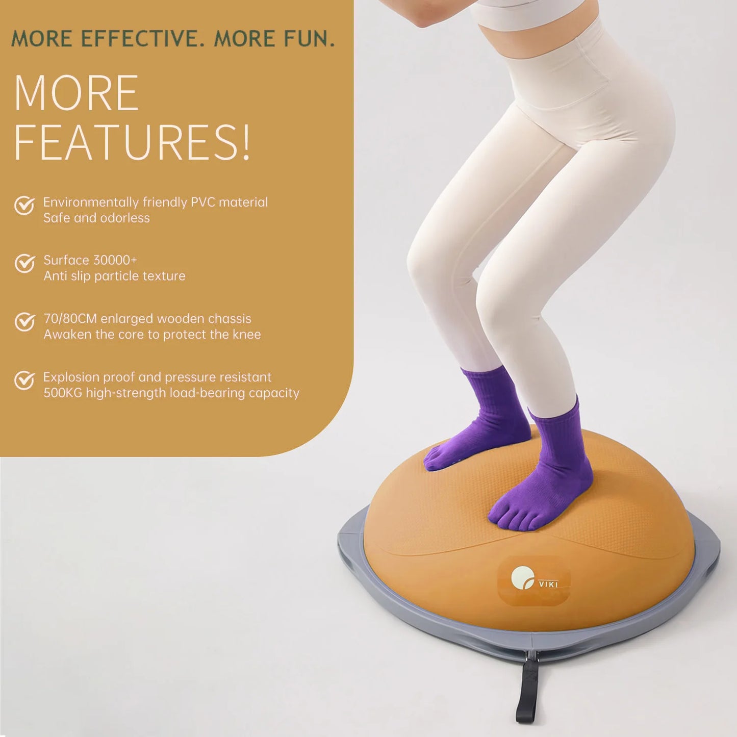 Home Balance Ball and Half Ball Trainer for Core Yoga Workout
