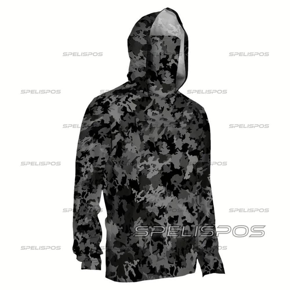 Fishing Hoodie For Men Sun Protection Long Sleeve Shirt
