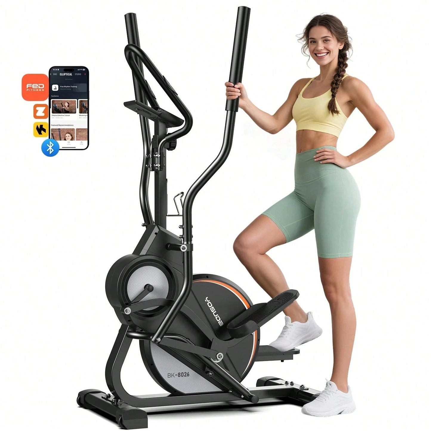 YOSUDA 3 In 1 Elliptical Stepper Cardio Climber Home Gym