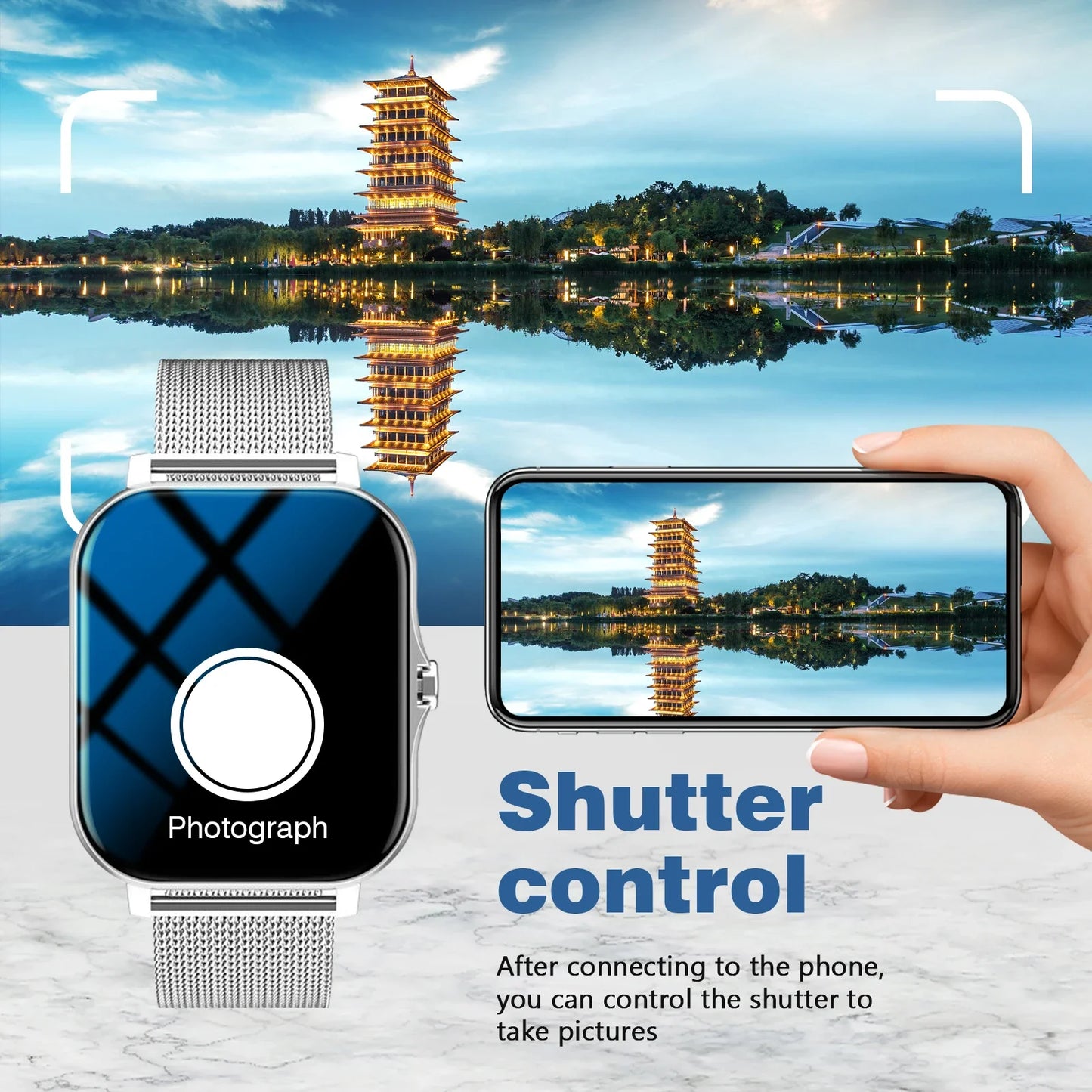 Odelettevcy Smartwatch With Wireless Calling And Notifications