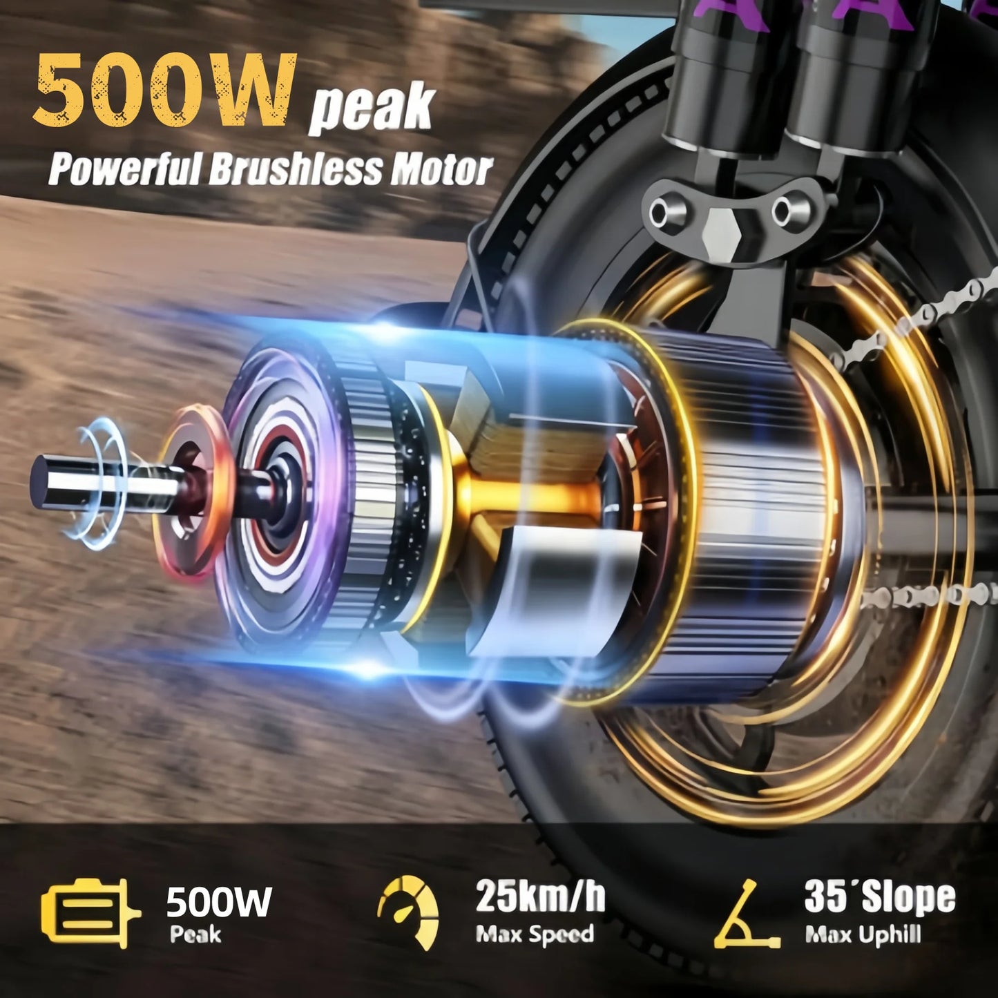 Foldable Electric Bicycle For Adults With 500W Motor 48V Battery