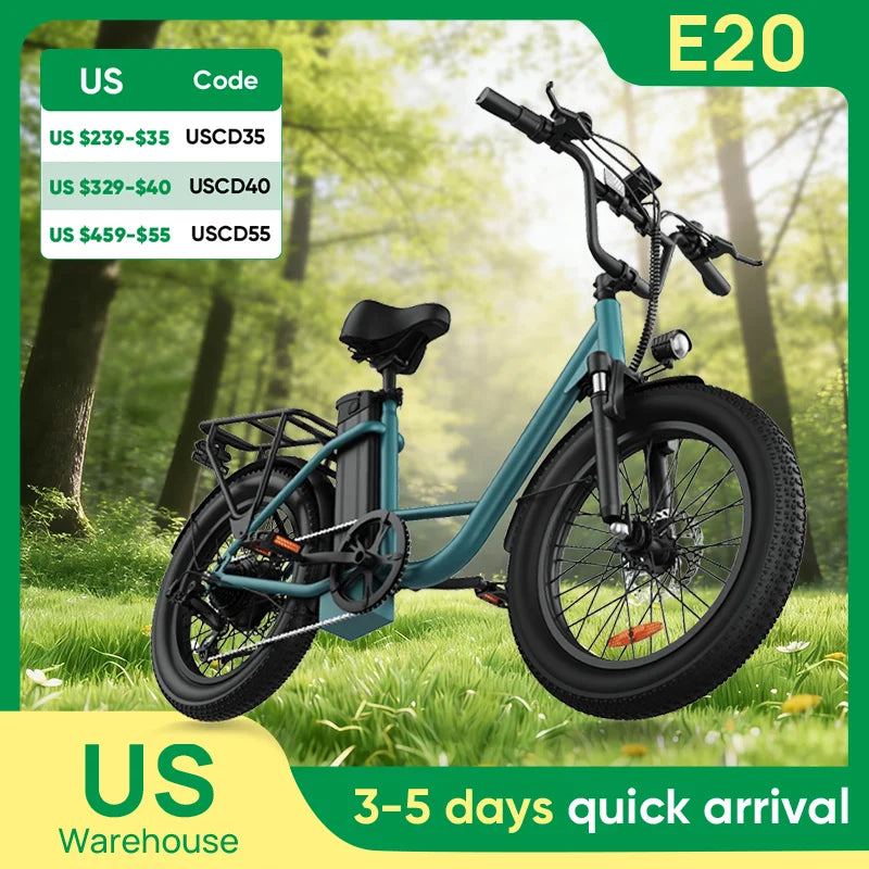 Urlife 1000W E20 Electric Bike With Removable Battery