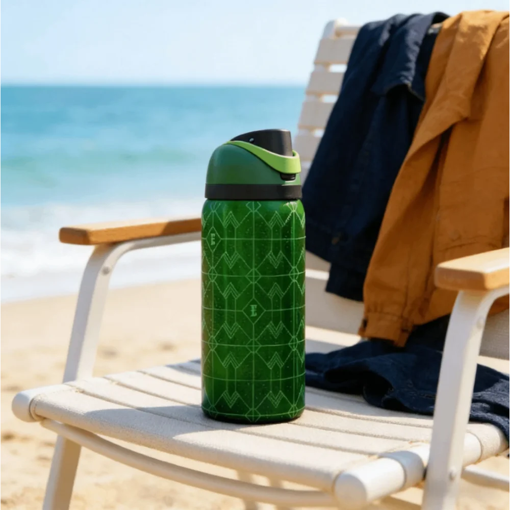 Stainless Steel Water Bottle With Straw For Sports Travel School
