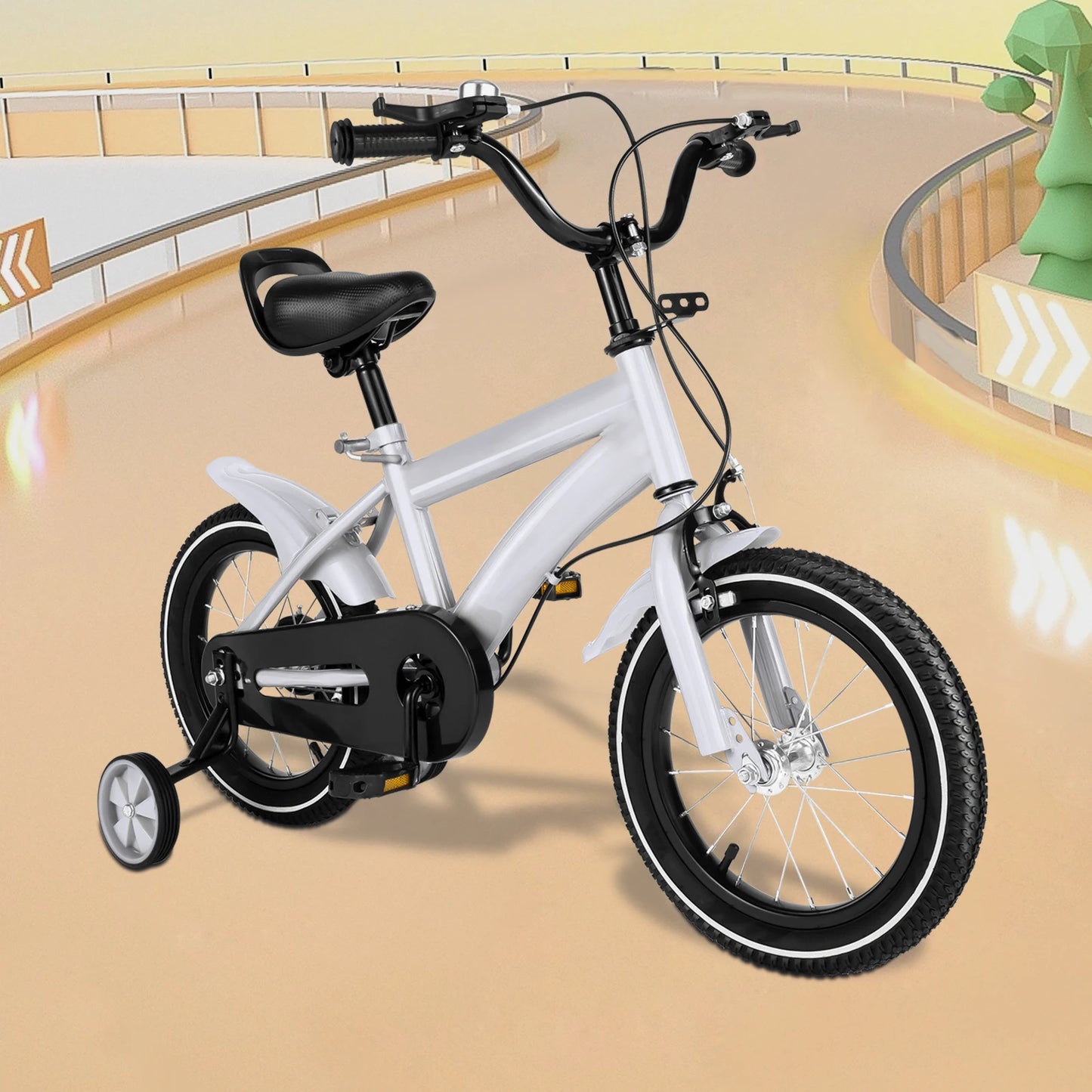 Kids Bicycle With Training Wheels For Ages Two To Five