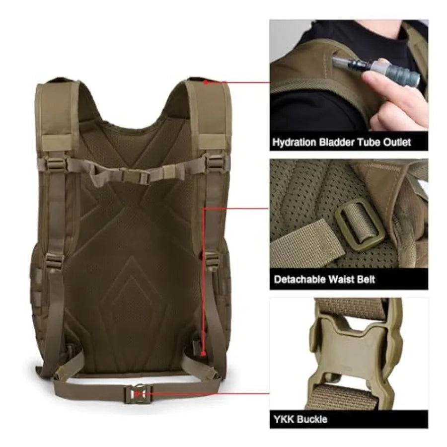 Tactical Backpack With Hydration Reservoir For Outdoor Use
