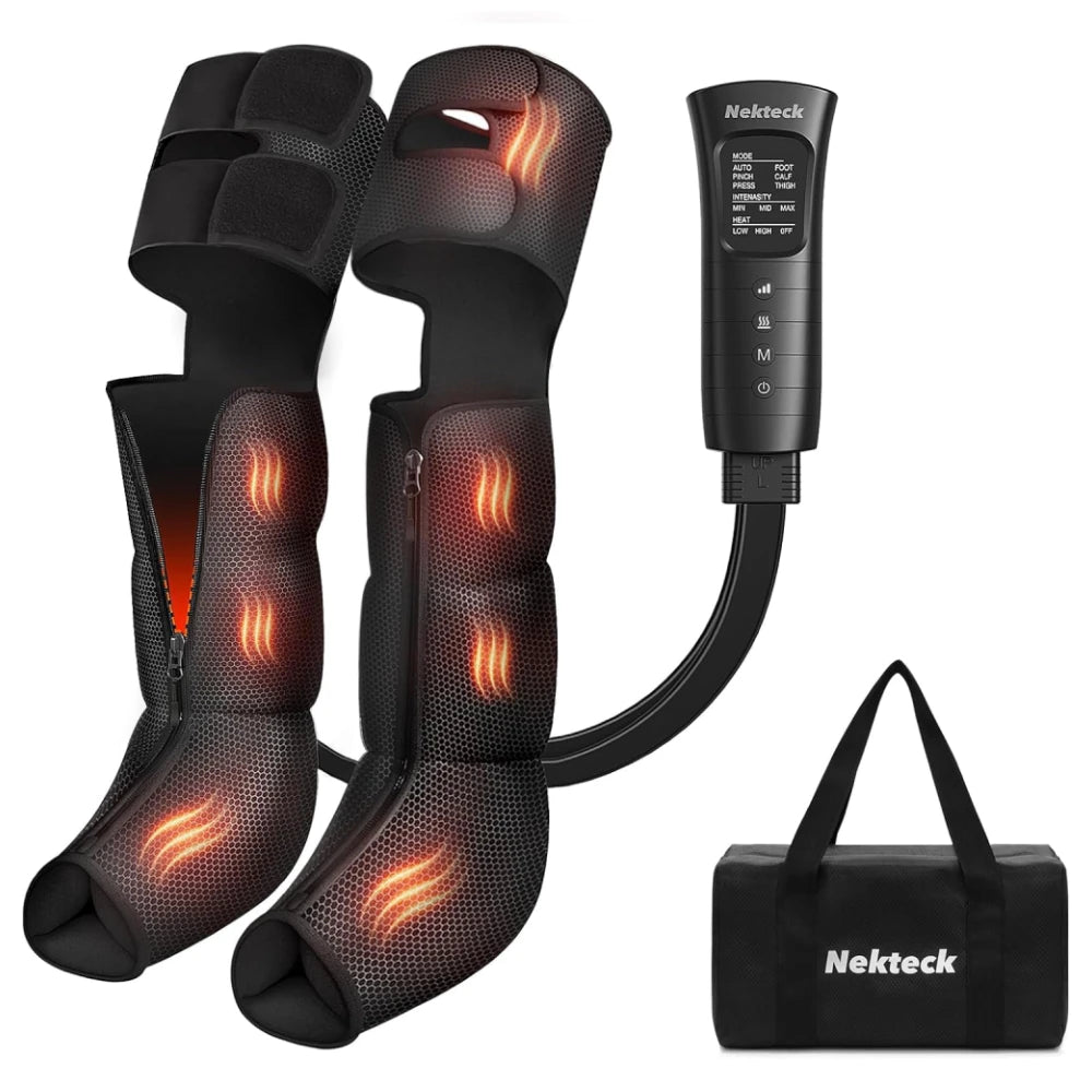 Nekteck Leg Compression Massager With Heat Air Circulation Boots