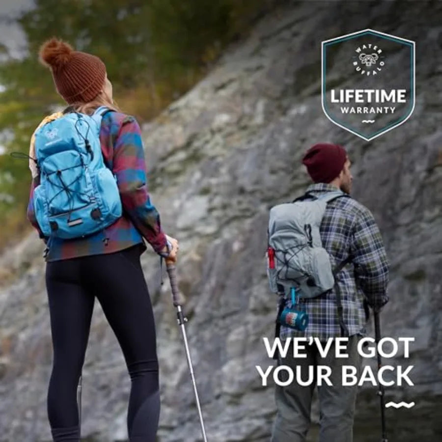 Hydration Backpack For Hiking With Water Bladder And Waterproof Zippers