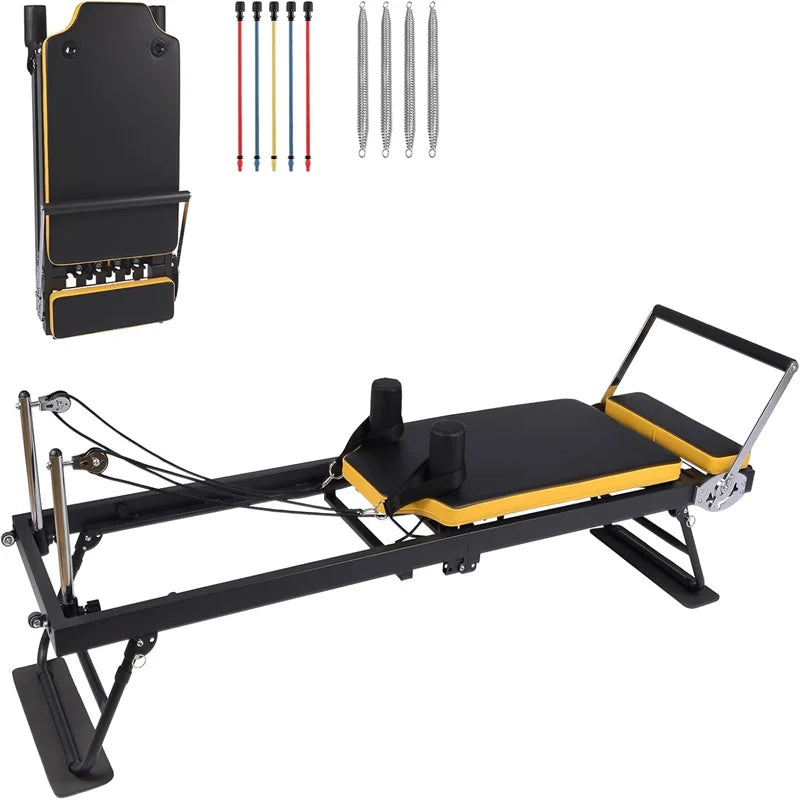 Pilates Reformer Machine Foldable for Home Gym Exercise