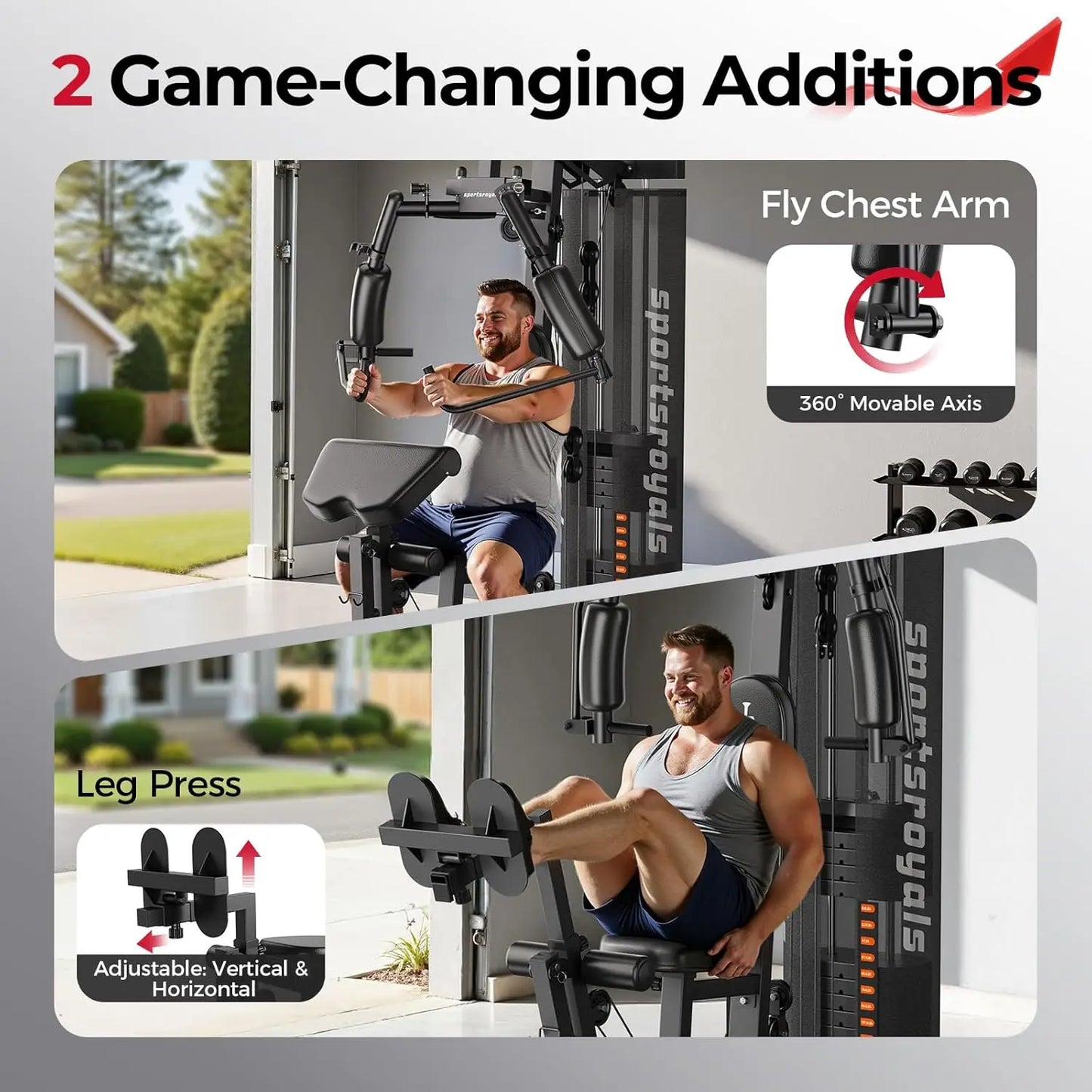 FED Fitness Home Gym With Pulley System And 150LBS Stack
