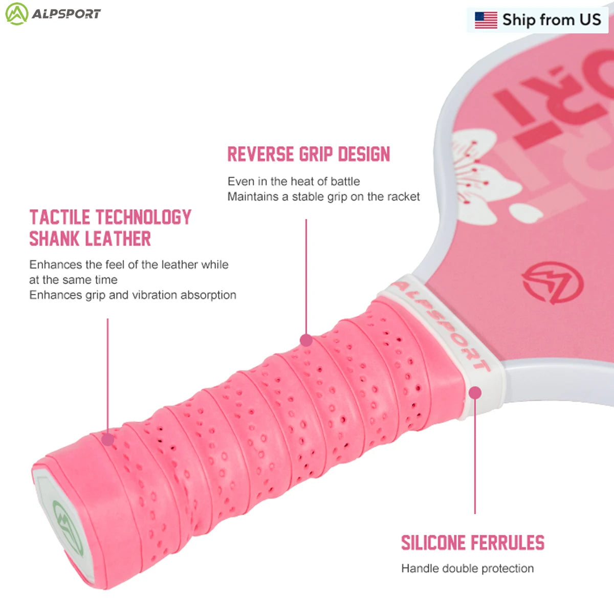 ALPSPORT Sakura USAPA Pickleball Paddle T700 With Two Free Balls