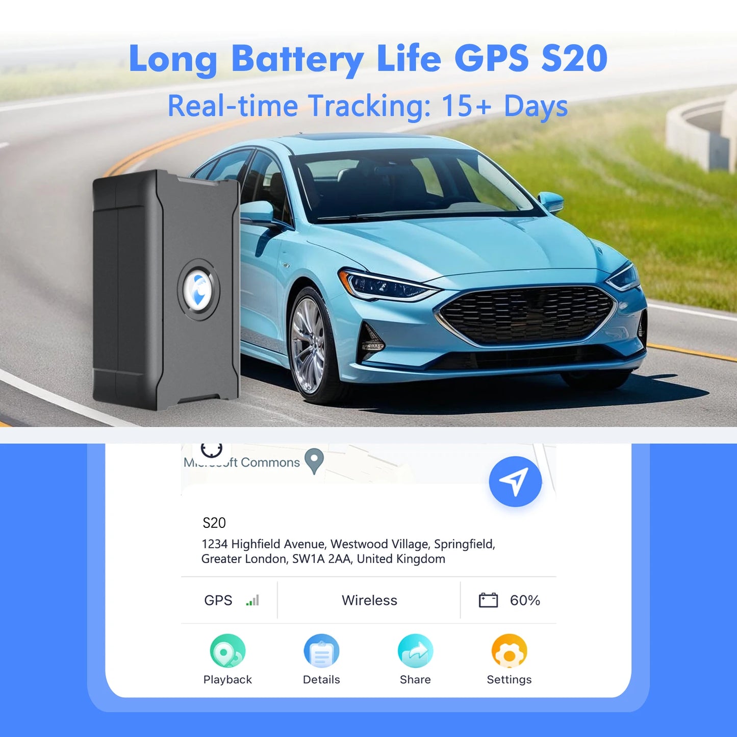 Wanwaytech GPS Tracker Anti-Theft For Truck Car Motorcycle Luggage
