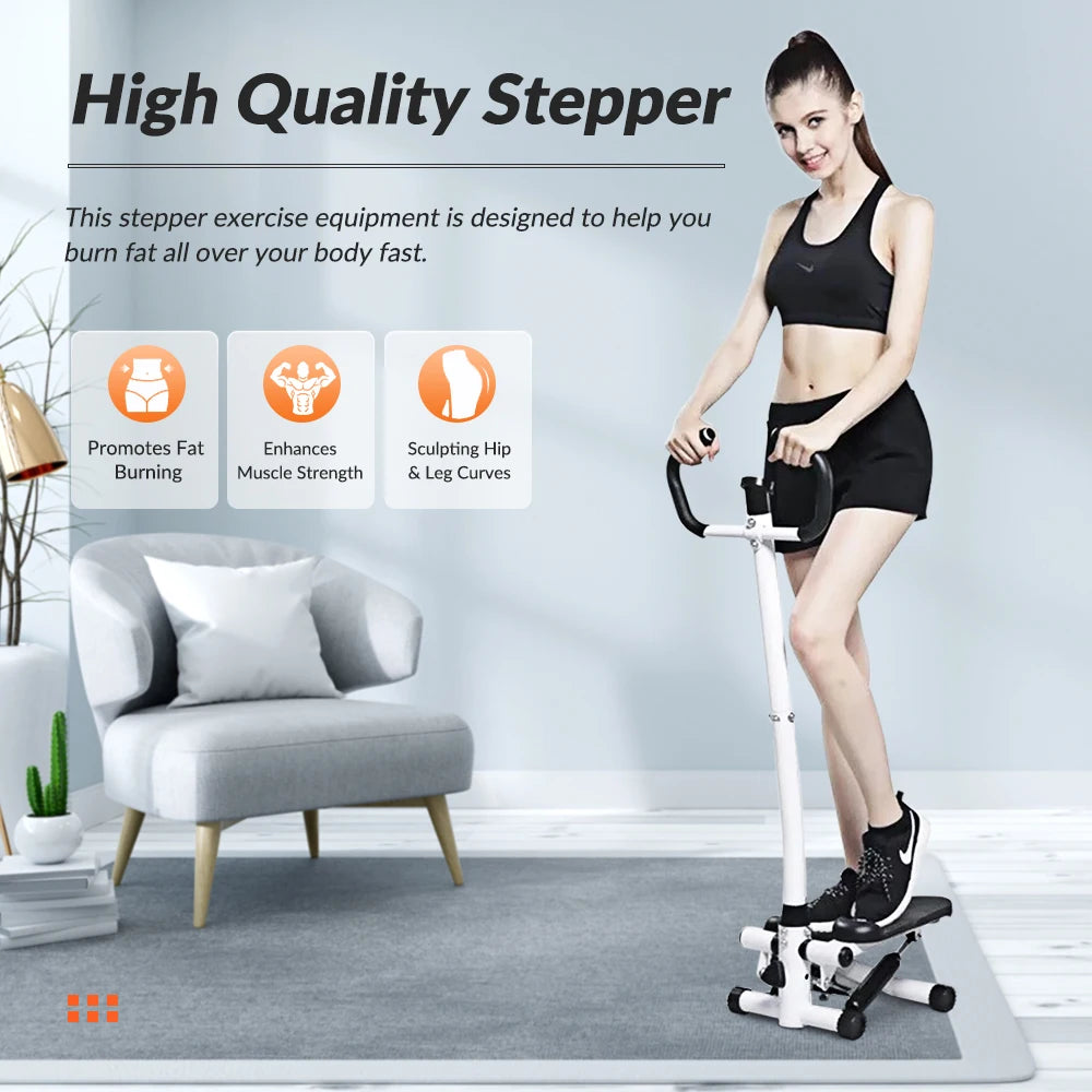 Exercise Stepper Machine With LCD Display And Resistance Bands
