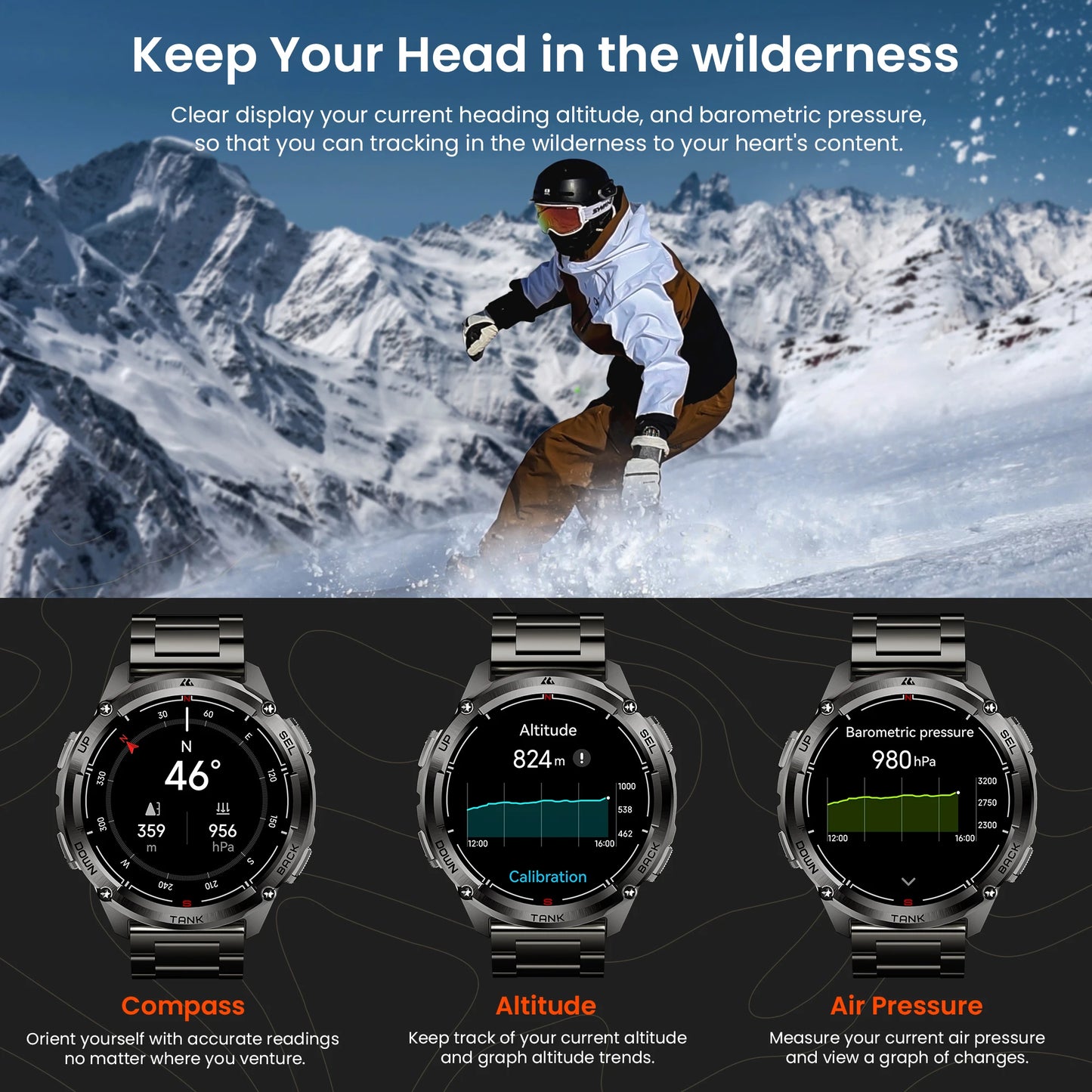 KOSPET Tank T3 Ultra 2 GPS Smartwatch IP69K Waterproof