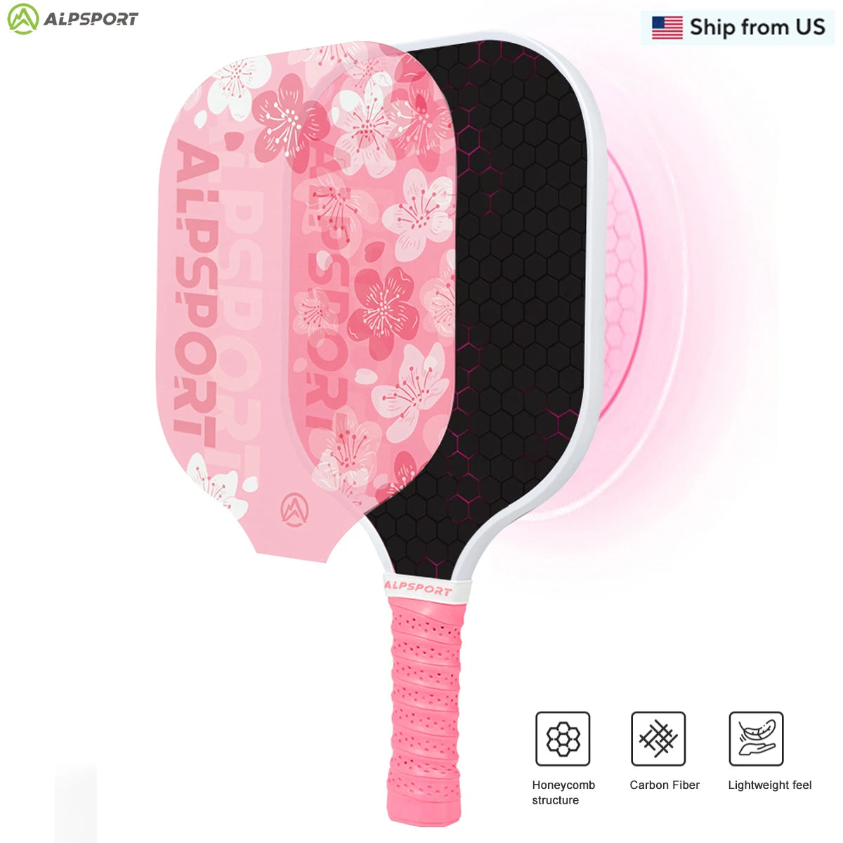 ALPSPORT Sakura USAPA Pickleball Paddle T700 With Two Free Balls