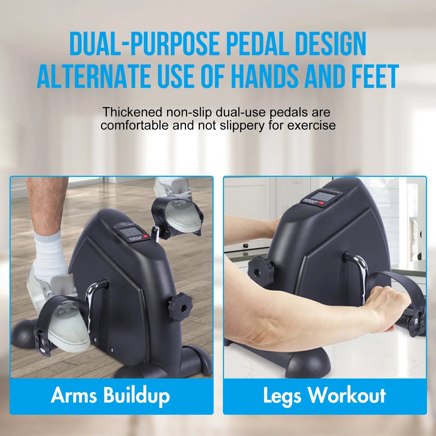 Stepper Exercise Bike with LCD Screen Foot Pedal Trainer