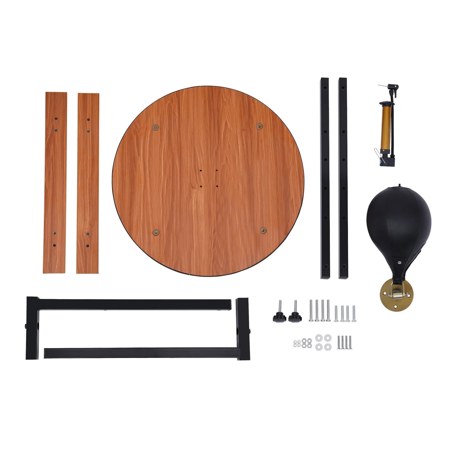 Wall-Mounted Boxing Bag Platform Trainer Kit With Adjustable Speed