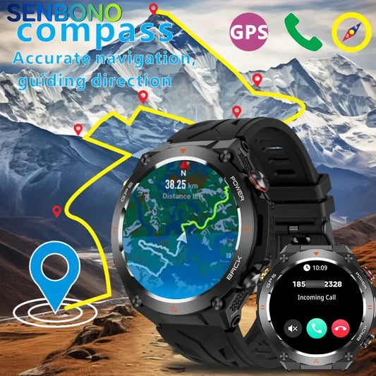 SENBONO Built-in GPS Smart Watch With Bluetooth Phone Calls