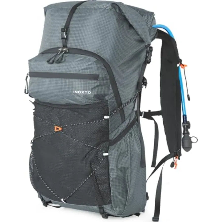 Lightweight 30L Hiking Backpack Waterproof With 3L Water Bladder Rain Cover