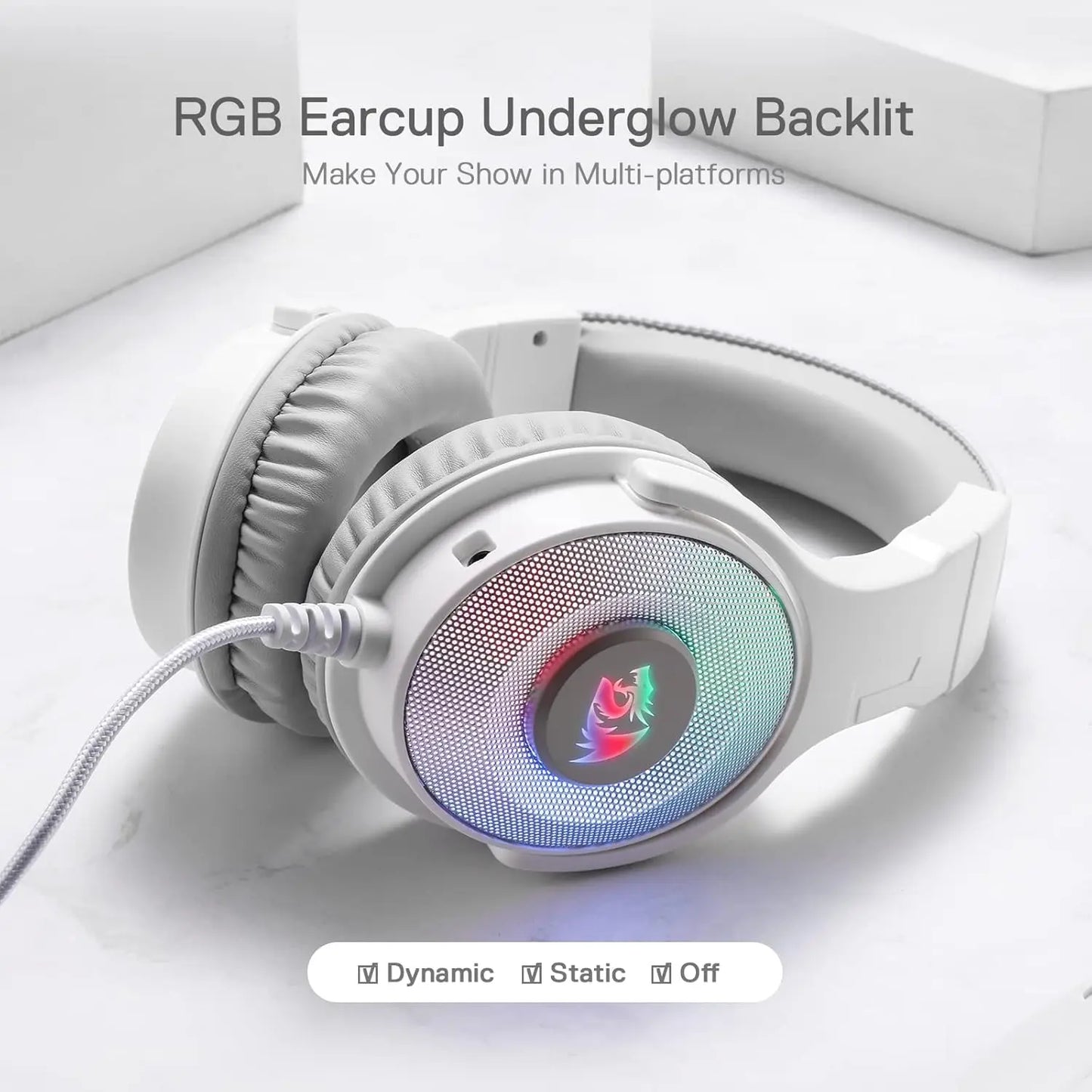 Redragon H350 Wired Gaming Headset With RGB Backlighting